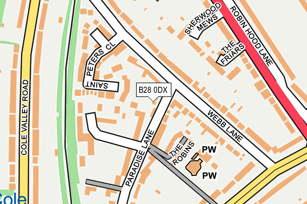 B28 0DX map - OS OpenMap – Local (Ordnance Survey)