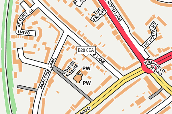 B28 0EA map - OS OpenMap – Local (Ordnance Survey)