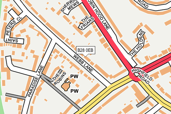 B28 0EB map - OS OpenMap – Local (Ordnance Survey)