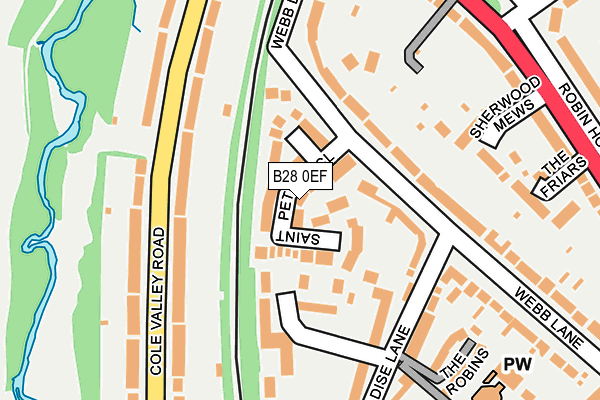 B28 0EF map - OS OpenMap – Local (Ordnance Survey)