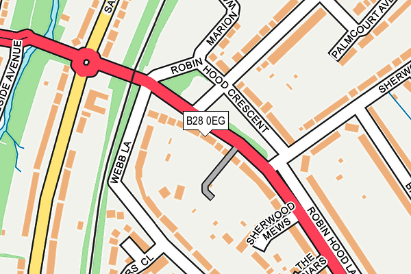 B28 0EG map - OS OpenMap – Local (Ordnance Survey)