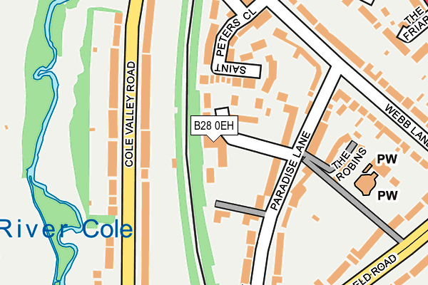 B28 0EH map - OS OpenMap – Local (Ordnance Survey)