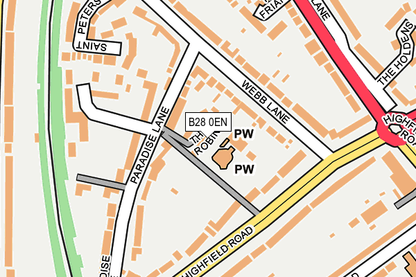 B28 0EN map - OS OpenMap – Local (Ordnance Survey)