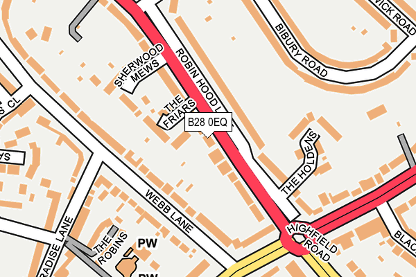 B28 0EQ map - OS OpenMap – Local (Ordnance Survey)