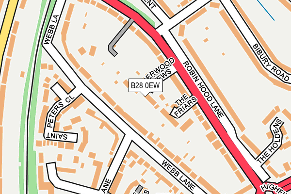 B28 0EW map - OS OpenMap – Local (Ordnance Survey)