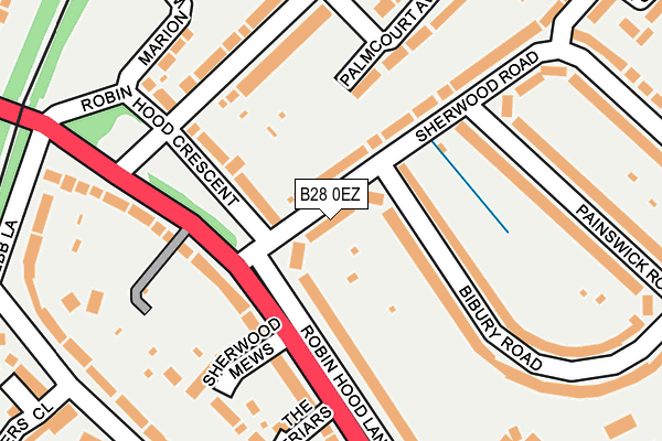B28 0EZ map - OS OpenMap – Local (Ordnance Survey)