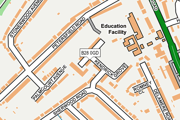 B28 0GD map - OS OpenMap – Local (Ordnance Survey)