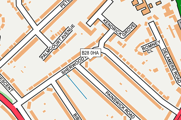 B28 0HA map - OS OpenMap – Local (Ordnance Survey)