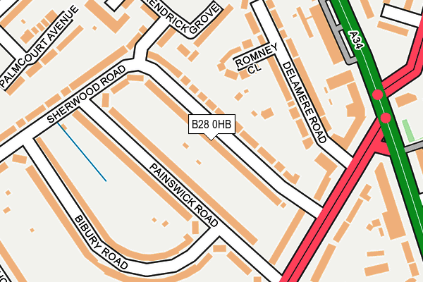 B28 0HB map - OS OpenMap – Local (Ordnance Survey)