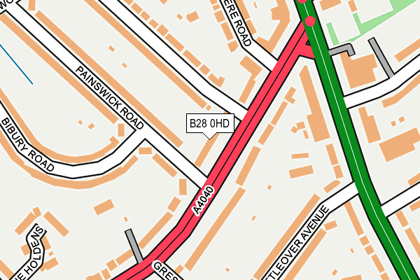 B28 0HD map - OS OpenMap – Local (Ordnance Survey)