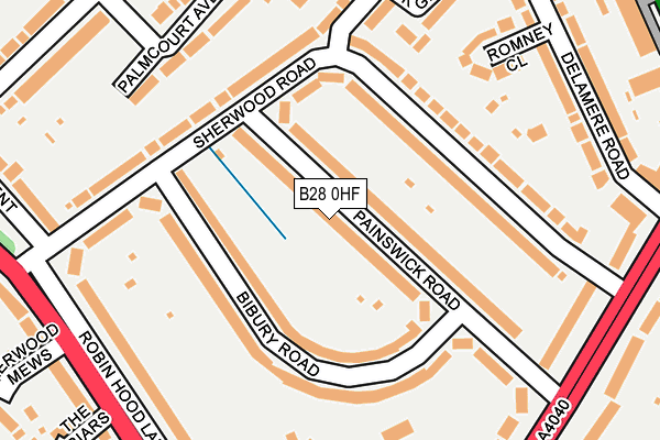 B28 0HF map - OS OpenMap – Local (Ordnance Survey)