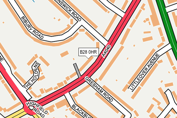 B28 0HR map - OS OpenMap – Local (Ordnance Survey)