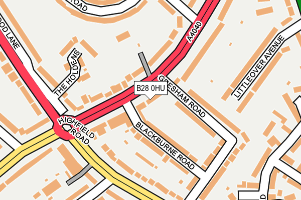 B28 0HU map - OS OpenMap – Local (Ordnance Survey)