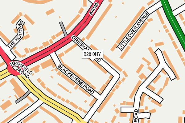 B28 0HY map - OS OpenMap – Local (Ordnance Survey)