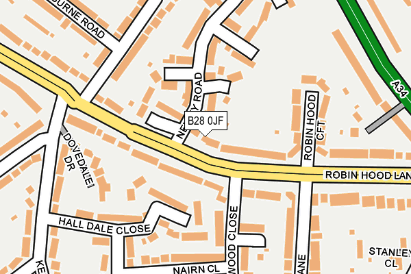B28 0JF map - OS OpenMap – Local (Ordnance Survey)