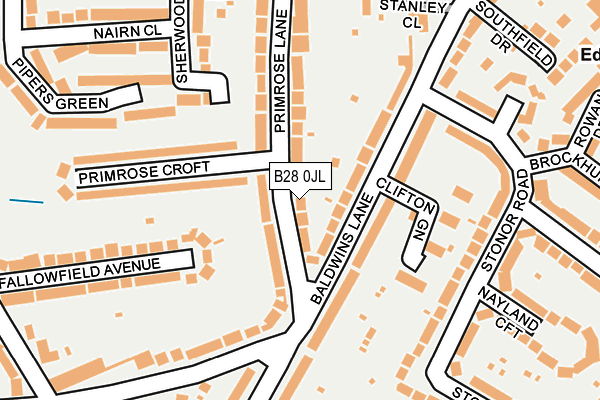 B28 0JL map - OS OpenMap – Local (Ordnance Survey)