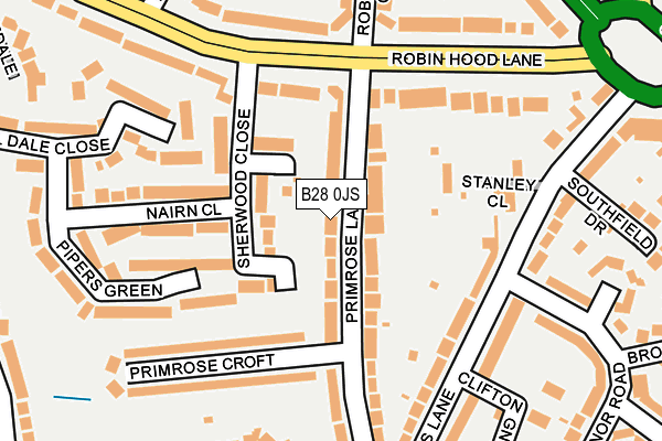B28 0JS map - OS OpenMap – Local (Ordnance Survey)