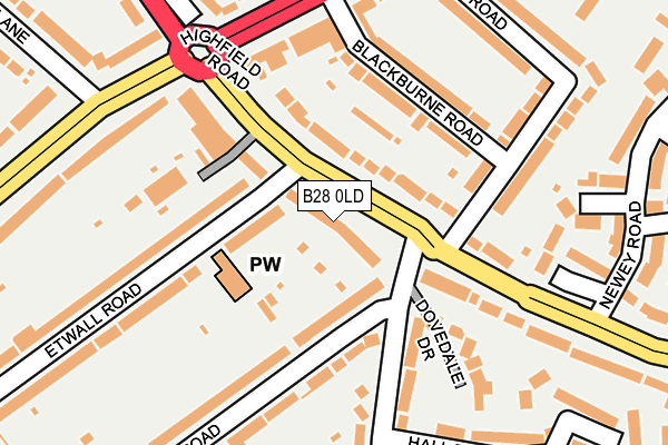 B28 0LD map - OS OpenMap – Local (Ordnance Survey)