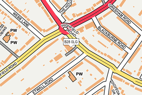 B28 0LG map - OS OpenMap – Local (Ordnance Survey)