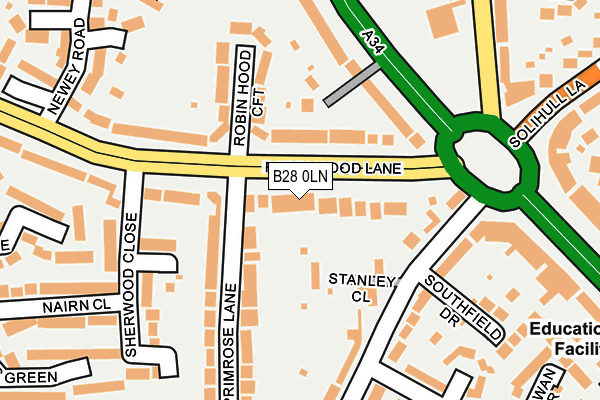 B28 0LN map - OS OpenMap – Local (Ordnance Survey)