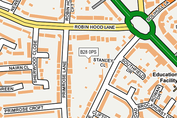 B28 0PS map - OS OpenMap – Local (Ordnance Survey)