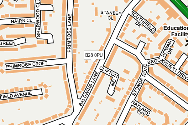 B28 0PU map - OS OpenMap – Local (Ordnance Survey)