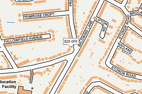 B28 0PX map - OS OpenMap – Local (Ordnance Survey)