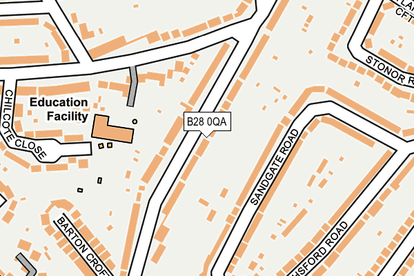 B28 0QA map - OS OpenMap – Local (Ordnance Survey)