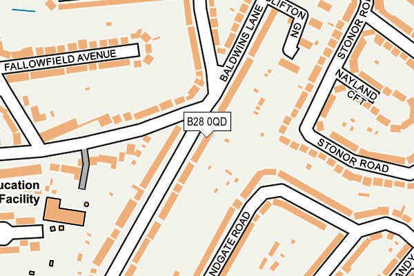 B28 0QD map - OS OpenMap – Local (Ordnance Survey)