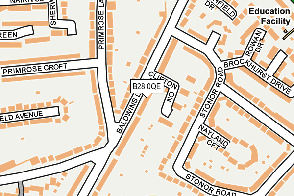 B28 0QE map - OS OpenMap – Local (Ordnance Survey)