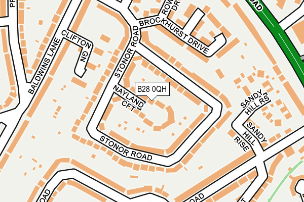 B28 0QH map - OS OpenMap – Local (Ordnance Survey)