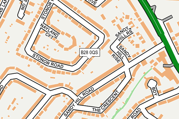 B28 0QS map - OS OpenMap – Local (Ordnance Survey)