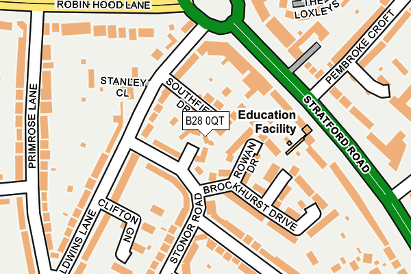 B28 0QT map - OS OpenMap – Local (Ordnance Survey)