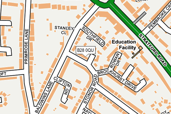 B28 0QU map - OS OpenMap – Local (Ordnance Survey)