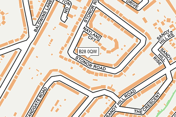 B28 0QW map - OS OpenMap – Local (Ordnance Survey)