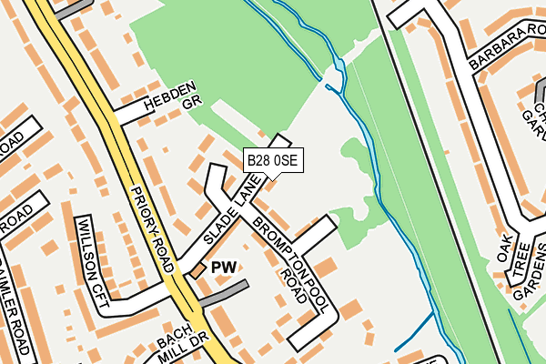 B28 0SE map - OS OpenMap – Local (Ordnance Survey)