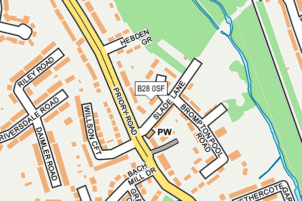 B28 0SF map - OS OpenMap – Local (Ordnance Survey)