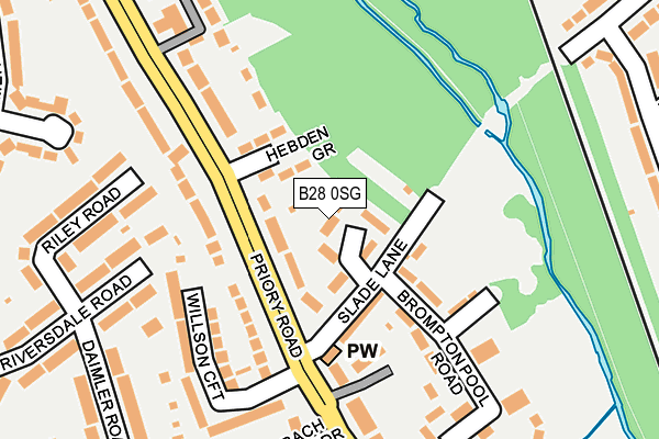 B28 0SG map - OS OpenMap – Local (Ordnance Survey)