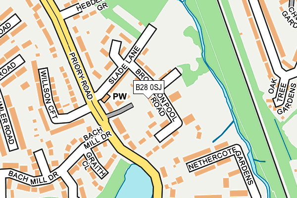 B28 0SJ map - OS OpenMap – Local (Ordnance Survey)