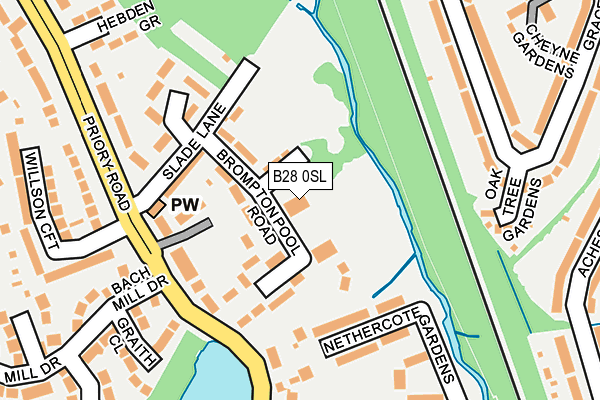 B28 0SL map - OS OpenMap – Local (Ordnance Survey)