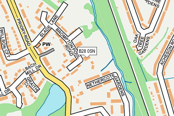 B28 0SN map - OS OpenMap – Local (Ordnance Survey)