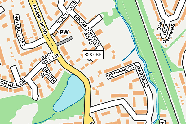 B28 0SP map - OS OpenMap – Local (Ordnance Survey)
