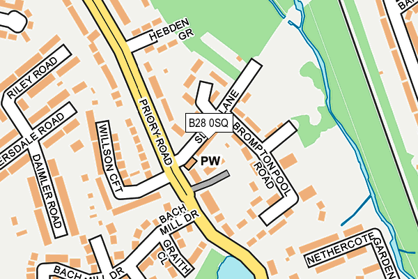 B28 0SQ map - OS OpenMap – Local (Ordnance Survey)