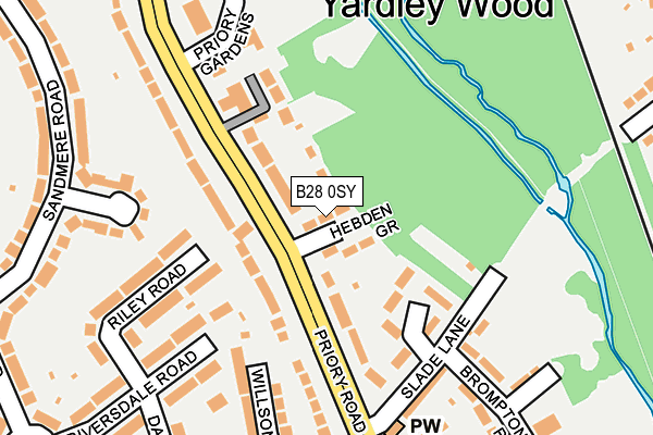 B28 0SY map - OS OpenMap – Local (Ordnance Survey)