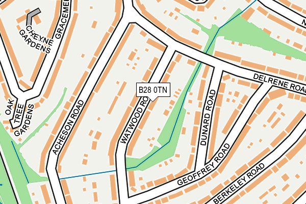 B28 0TN map - OS OpenMap – Local (Ordnance Survey)