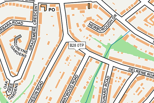 B28 0TP map - OS OpenMap – Local (Ordnance Survey)