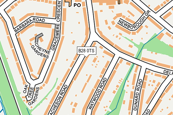B28 0TS map - OS OpenMap – Local (Ordnance Survey)