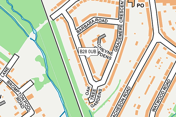 B28 0UB map - OS OpenMap – Local (Ordnance Survey)
