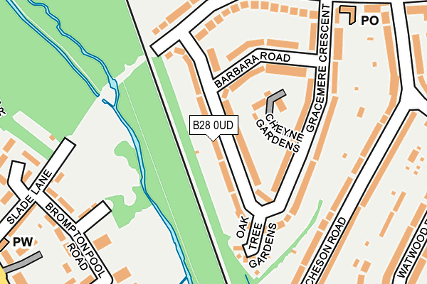 B28 0UD map - OS OpenMap – Local (Ordnance Survey)