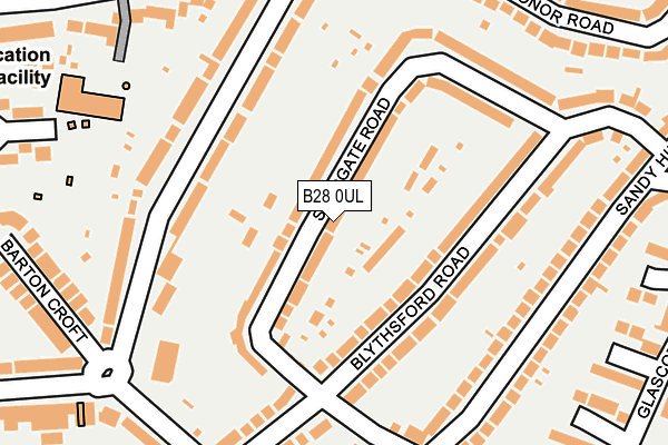 B28 0UL map - OS OpenMap – Local (Ordnance Survey)